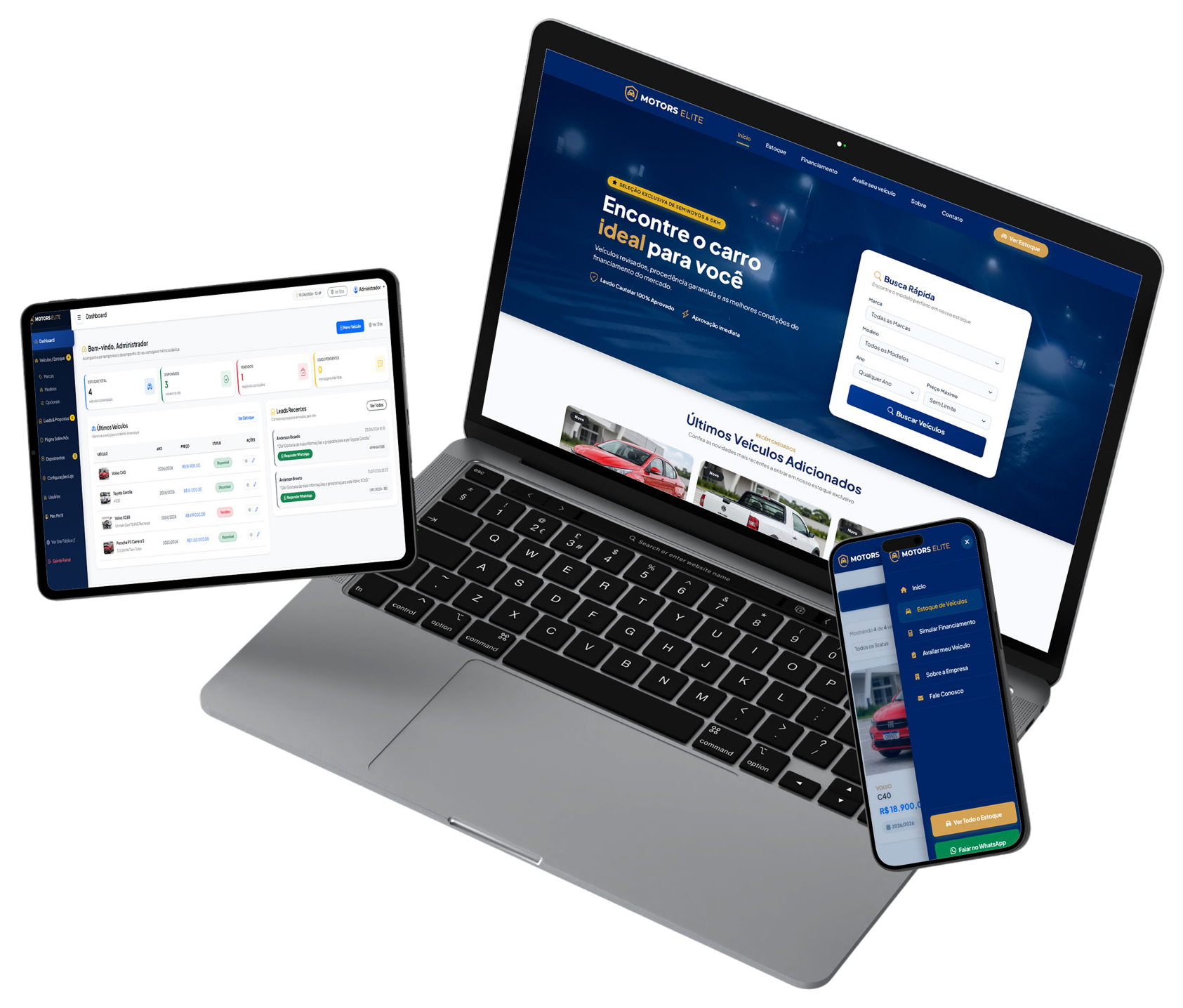 Ecossistema DriveGrid - Computador, Tablet e Celular